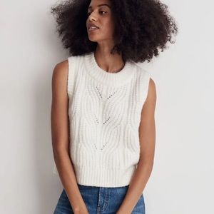NWT Madewell Knowe Pointelle Sweater Vest Size Small